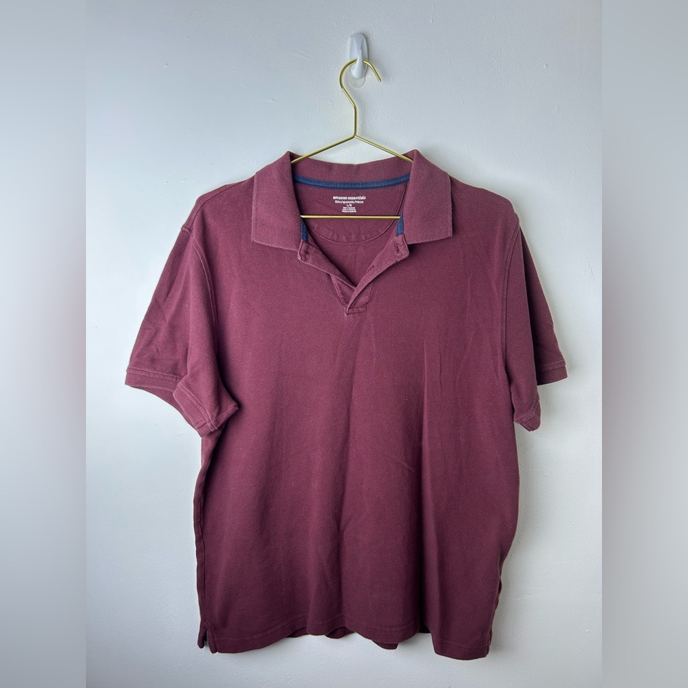 Amazon Essentials Men's Maroon Polo Shirt
